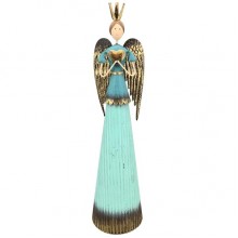 Метална фигура ангел 9х37см Teal малка